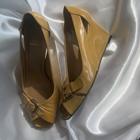 Stuart Weitzman Peep Toe Wedge Pumps - Picture 2 of 4